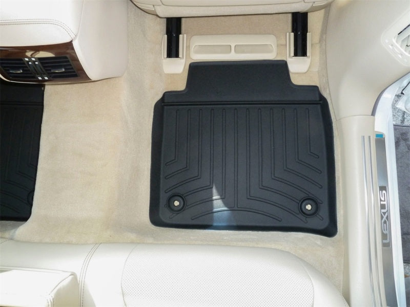 WeatherTech 13-17 Lexus LS Rear FloorLiner - Black