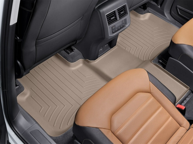 WeatherTech 2018+ Volkswagen Atlas Rear FloorLiner - Tan (w/ 2nd Row Bucket Seats)