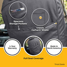 Covercraft 24-26 Jeep Wrangler Fr Buckets Carhartt Super Dux SeatSaver Custom Front Row Seat Cover