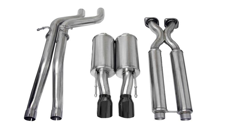 Corsa 2006-2010 Jeep Grand Cherokee 6.1L SRT-8 V8 Black Sport Cat-Back Exhaust