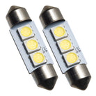 Oracle 37MM 4 LED 3-Chip Festoon Bulbs (Pair) - Cool White