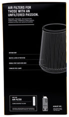 Airaid Universal Air Filter - Cone 3-1/2in Flange x 6in Base x 4-5/8in Top x 9in Height - Synthaflow