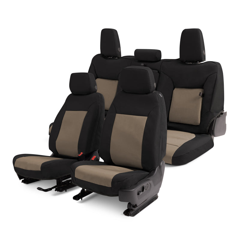 Covercraft 12-18 Dodge Ram Endura PrecisionFit Custom Front Row Seat Covers - Tan/Black