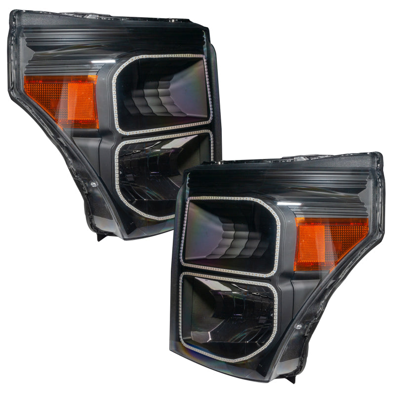 Oracle 11-16 Ford F250/350 LED HL - Black - ColorSHIFT w/o Controller