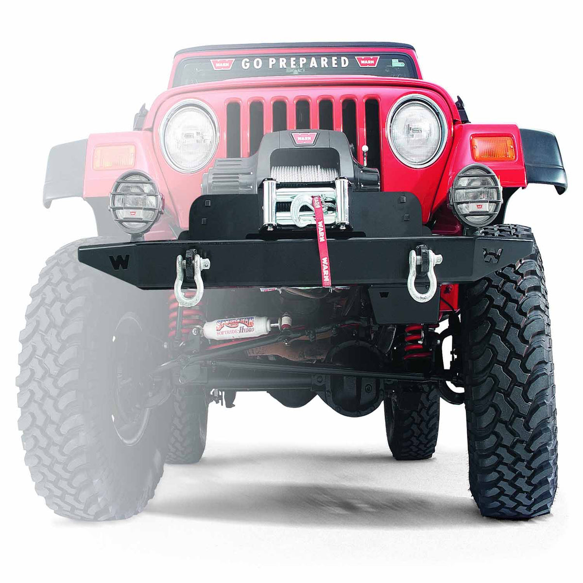 WARN Foot-Down Winch Mounting Plate Kit for 1997-2006 Jeep Wrangler (TJ) (fits mid-frame winches)