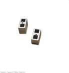 Fabtech 4in Front Leaf Spring Block Kit - 2.5in Wide w/Bump Stop
