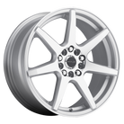 Raceline 131S Evo 15x7in / 4x100/4x108 BP / 40mm Offset / 72.62mm Bore - Silver & Machined Wheel