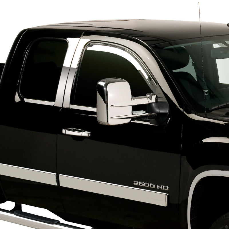 Putco 14-14 Chevrolet Silverado HD - Crew Cab (Front Only) Element Chrome Window Visors