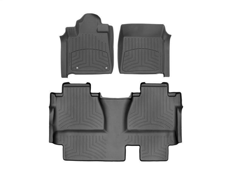 WeatherTech 14+ Toyota Tundra Double Cab Rear FloorLiners - Black