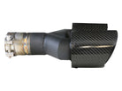 aFe Takeda 2.5in 304 Stainless Steel Clamp-on Exhaust Tip Passenger Side 2.5in Inlet 4inDual-Carbon