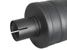 aFe MACH Force-Xp 409 SS Muffler w/ Black finish 2-1/2in Inlet & Outlet 14in x 16in Diameter