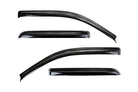 TrailFX Side Window Deflector For Ford Trucks - Tape-On Smoke Acrylic Set of 4 (4975H)