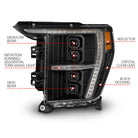 ANZO 21-23 Ford F-150 (w/Factory Halogen) Z-Series Full LED Proj Headlights - Pass. Side ONLY