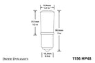 Diode Dynamics 1156 LED Bulb HP48 LED - Red (Single)