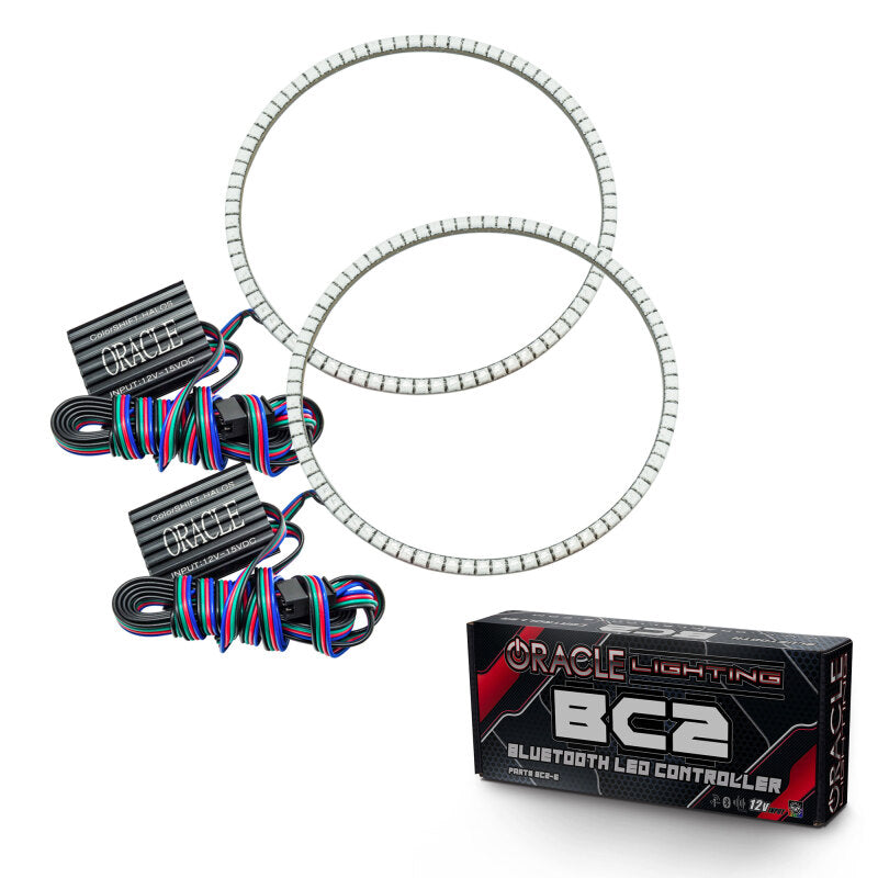 Oracle Jeep Wrangler JK 07-17 LED Waterproof Halo Kit - ColorSHIFT w/ BC1 Controller