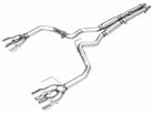 AWE 2024 Ford Mustang Dark Horse S650 RWD Track Edition Cat-Back Exhaust w/ Quad Chrome Silver Tips