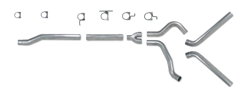 Diamond Eye KIT 4in Catback MFLR RPLCMENT PIPE DUAL SS: 03-07 FORD 6.0L F250/F350