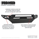 Westin 13-18 Dodge Ram 1500 / 2019 Ram 1500 Classic Pro-Mod Front Bumper - Textured Black
