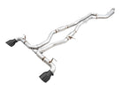 AWE Tuning 2020 Toyota Supra A90 Resonated Track Edition Exhaust - 5in Diamond Black Tips