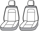 Covercraft 2023 Ford F-150 w/ Buckets Polycotton SeatSaver Custom Front Row Seat Covers - Charcoal