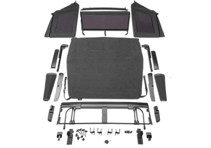 Rampage 2018-2022 Jeep Wrangler (JL) Frameless Trail Plus Top Kit - Black