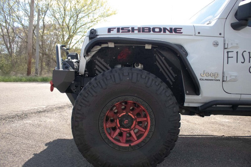 Fishbone Offroad 2018+ Jeep Wrangler JL/JLU/2020+ Gladiator JT Steel Front Fender Flares - Black