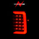 ANZO 1993-1997 Ford  Ranger LED Tail Lights w/ Light Bar Black Housing Smoked Lens