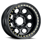 Raceline RT81 Rock 8 17x8in / 5x127 BP / -25mm Offset / 83.82mm Bore - Gloss Black Beadlock Wheel