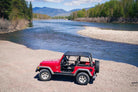 Bestop 97-02 Jeep Wrangler TJ Header Safari Bikini (Black Denim)
