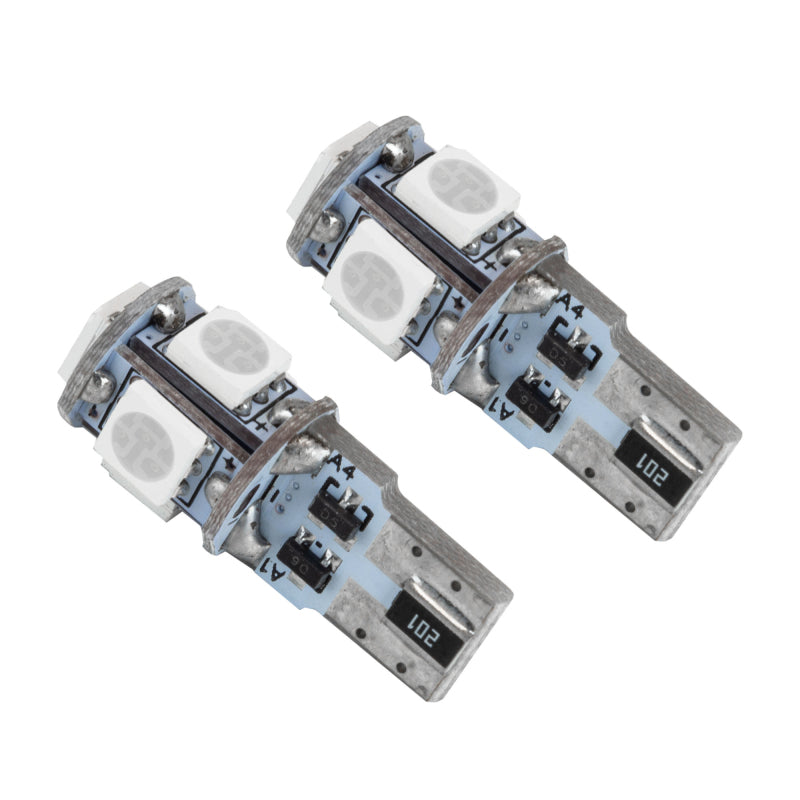Oracle T10 5 LED 3 Chip SMD Bulbs (Pair) - Pink