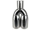 aFe Takeda 304 Stainless Steel Clamp-on Exhaust Tip Polished 2-1/2ininlet x 3-1/2in Outlet X 12in L