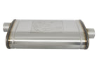 aFe MACHForce XP SS Muffler 3in Center Inlet / 3in Offset Outlet 22in L x 11n W x 6in H Body