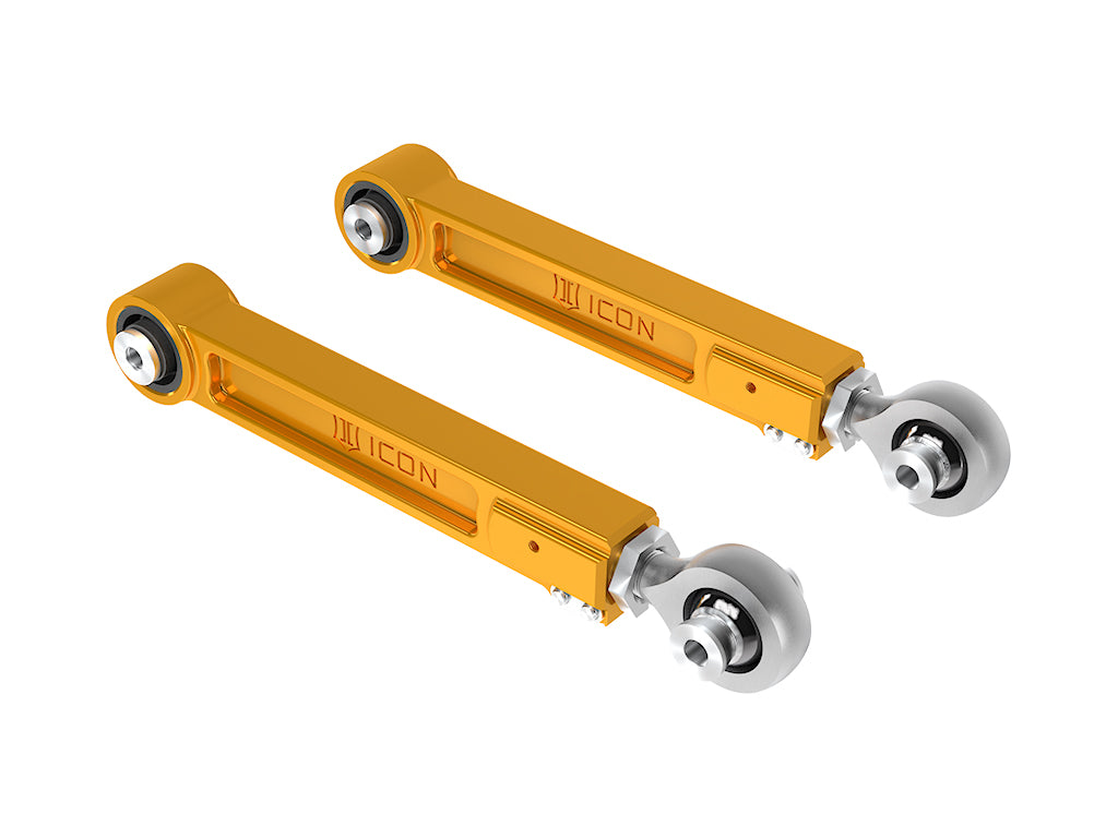 ICON 2022-2025 Toyota Tundra/2023-2025 Toyota Sequoia/2024-2025 Toyota Tacoma/2024 Toyota Land Cruiser 250 Series/2024 Lexus GX550/2025 Toyota 4Runner Rear Billet Upper Link Kit Gold Anodizing