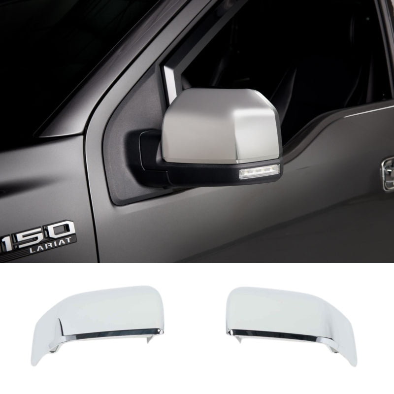 Putco 15-20 Ford F-150 - Skull Cap Replacement (Replaces upper Painted Cap) Mirror Covers