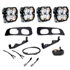 Baja Designs 2023+ Ford SD Squardon Pro 2.0 Dual Fog Pocket Kit Upfitter (Multi Patterns) - Clear