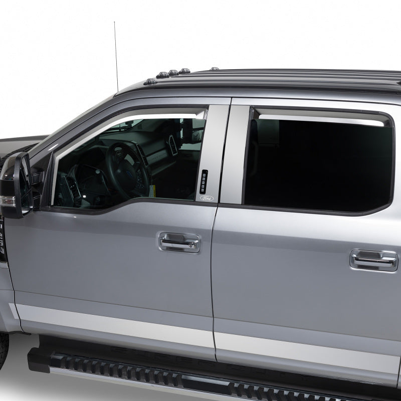 Putco 99-16 Ford SuperDuty Crew Cab (Set of 4) Element Chrome Window Visors