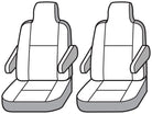 Covercraft 93-98 Ford Econoline Carhartt Super Dux PrecisionFit Custom Front Row Seat Covers - Black