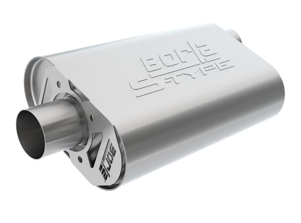 Borla CrateMuffler Resonator Option 2.25in Center/Center 3.5in Round x 10in