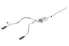 Borla 14 Silv/Sierra 1500 C/B Touring Exh/2.75in in Muffler 2.25inout 4inTIp SS Rear Exit-Blk Chrome