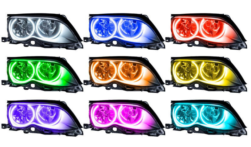 Oracle 02-05 BMW 3 Series SMD HL - Black - ColorSHIFT w/ 2.0 Controller