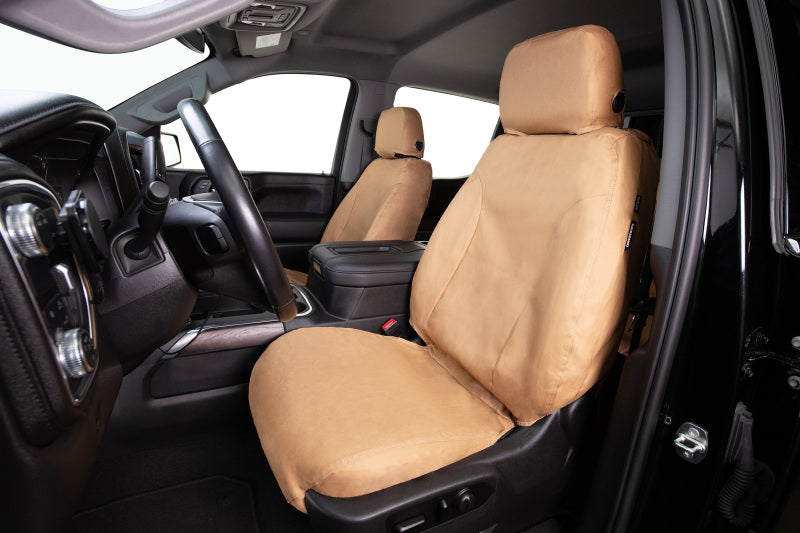 Covercraft 17-24 Dodge Ram Polycotton SeatSaver Custom Front Row Seat Covers - Tan