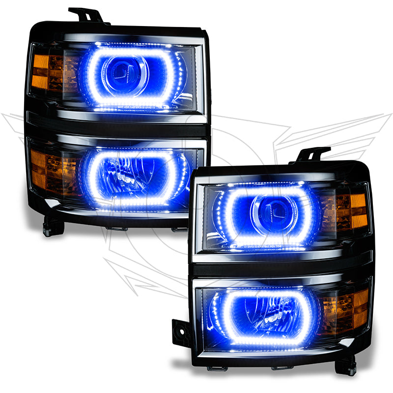 Oracle Chevy Silverado 14-15 Halo Kit Projector Style - ColorSHIFT w/o Controller