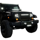 Putco 07-18 Jeep Wrangler - SS Black Grille w/ 20in Luminix Light Bar Designer FX Grilles