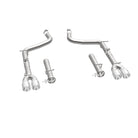 MagnaFlow Axle-Back, SS, 2.5in, Quad Split Rear 3.5in Tip 2015 Dodge Challenger R/T 5.7L