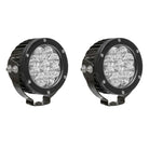 Westin Axis LED Auxiliary Light 4.75 inch Round Flood w/3W Osram (Set of 2) - Black
