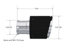 MBRP 15-23 Dodge Charger 5.7L/6.2L/6.4L T304 3in ID / 5in OD Out / 8in Length Angle Cut Carbon Tip