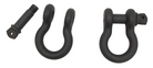 Fishbone Offroad D Ring 3/4In Gloss - Black 2 Piece Set