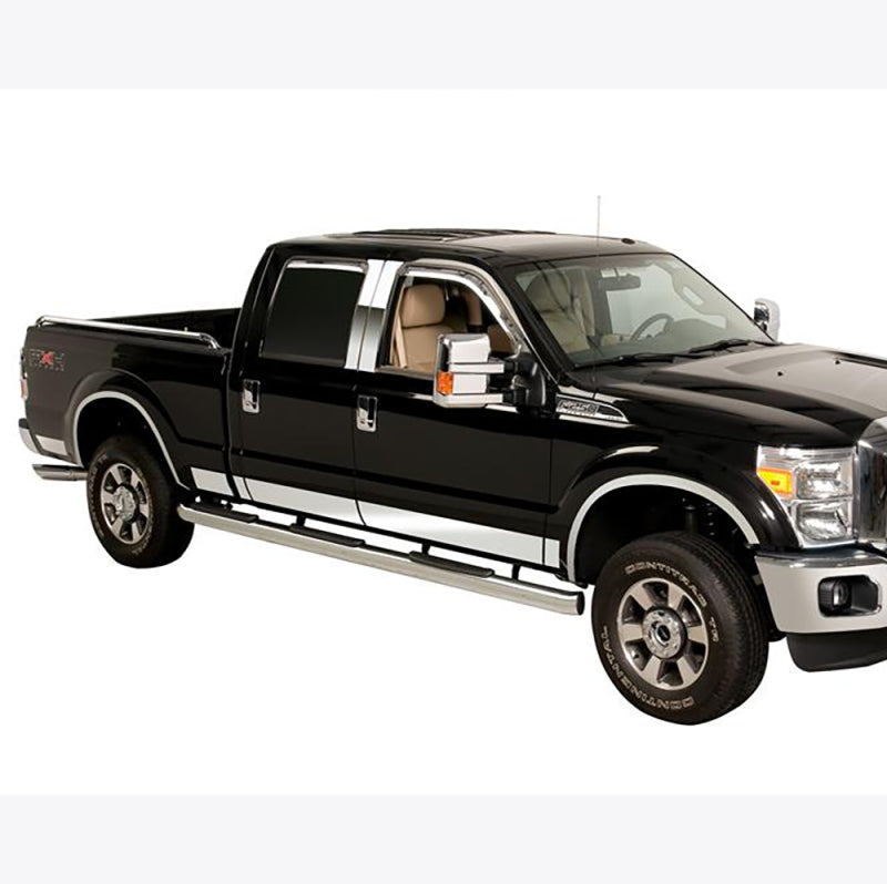 Putco 99-10 Ford SuperDuty Reg Cab 8ft Long Box - 6.25in Wide - 10pcs SS Rocker Panels