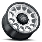 ICON Alloys Rancho 20x9 / 8x170 / 6mm / 5.25in BS Silver MACH w/ Gloss Black Lip Wheel