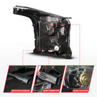ANZO 15-20 GMC Yukon (Incl XL - Factory Halogen Models) Full LED Proj Headlights Black - Pass. Side